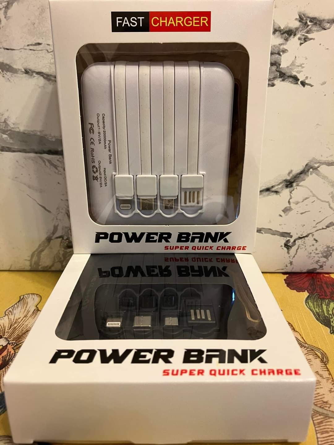 Power Bank Super Quick Charge ບັນຈຸ 10,000mAh ສະດວກມີຄົບທຸກສາຍສາກທຸກລຸ້ນໃນໂຕ, ສາກເຂົ້າໄວ, ທົນທານ.