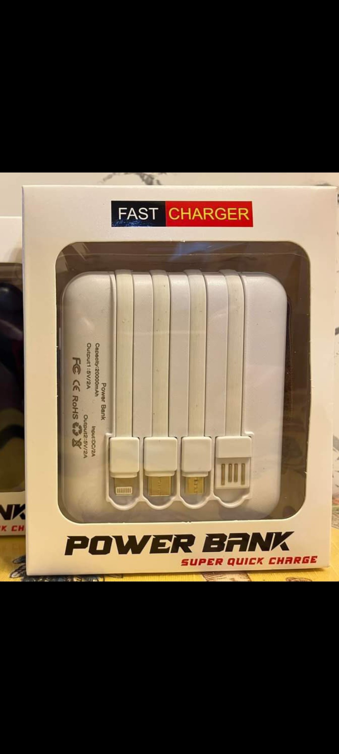 Power Bank Super Quick Charge ບັນຈຸ 10,000mAh ສະດວກມີຄົບທຸກສາຍສາກທຸກລຸ້ນໃນໂຕ, ສາກເຂົ້າໄວ, ທົນທານ.